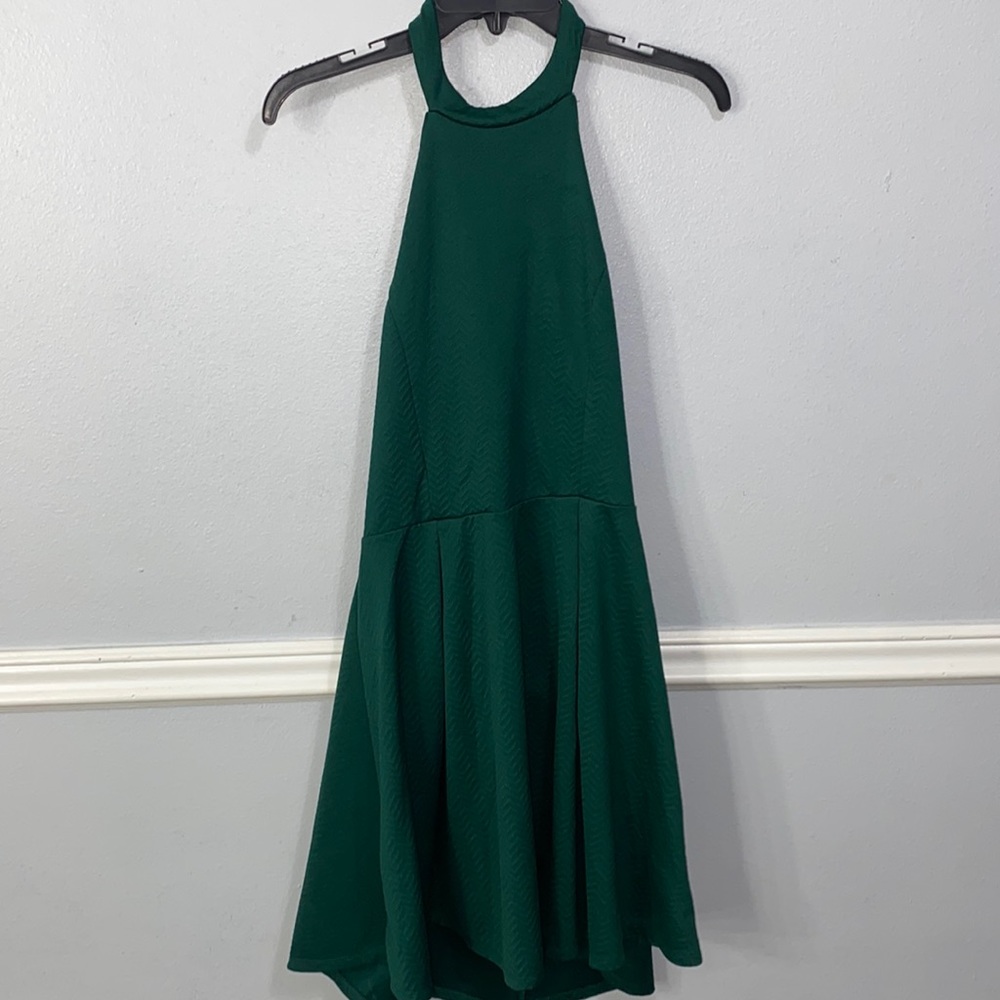 Charlotte Russe Emerald Green Halter Dress Size:L